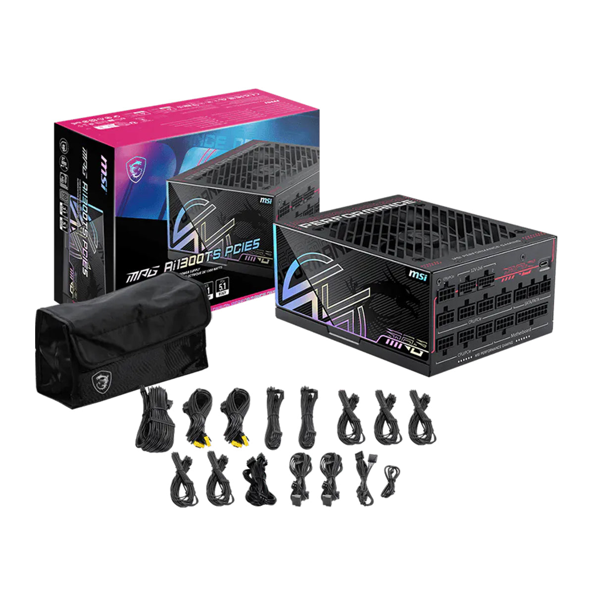 MSI MPG Ai1300TS 1300W PCIe5 80+ Titanium Fully Modular Power Supply