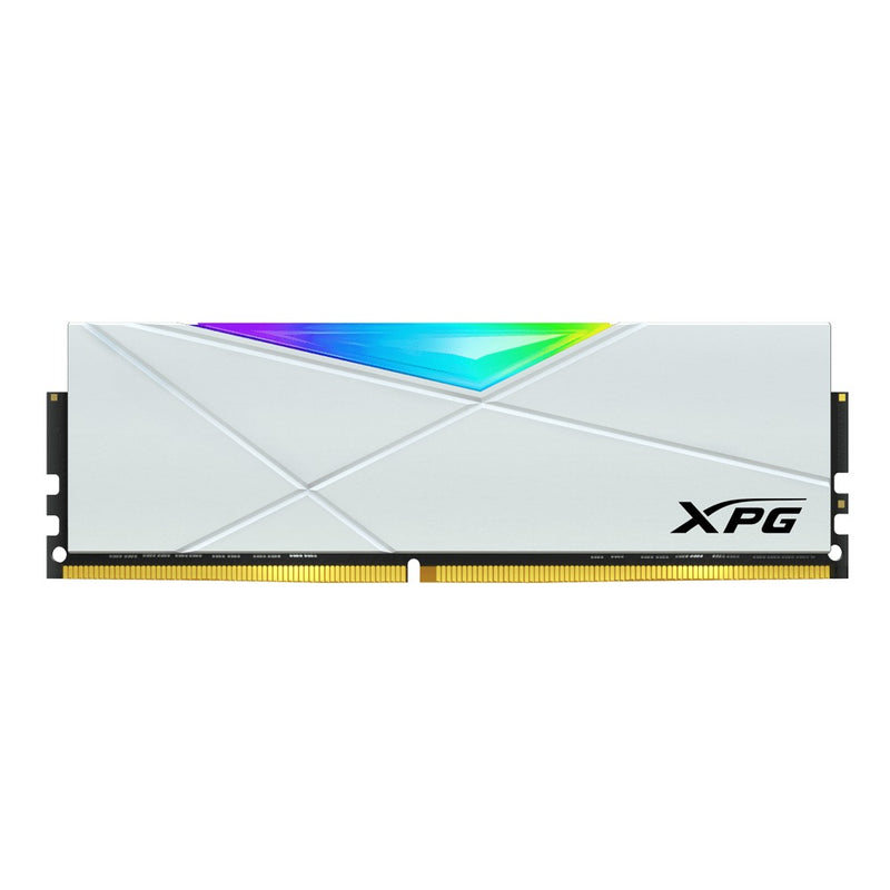 ADATA XPG Spectrix D50 32GB (2X16GB) DDR4 RGB 3600MHZ PC4-28800 CL18-22-22 1.35V Desktop Memory (White) (AX4U360016G18I-DW50)