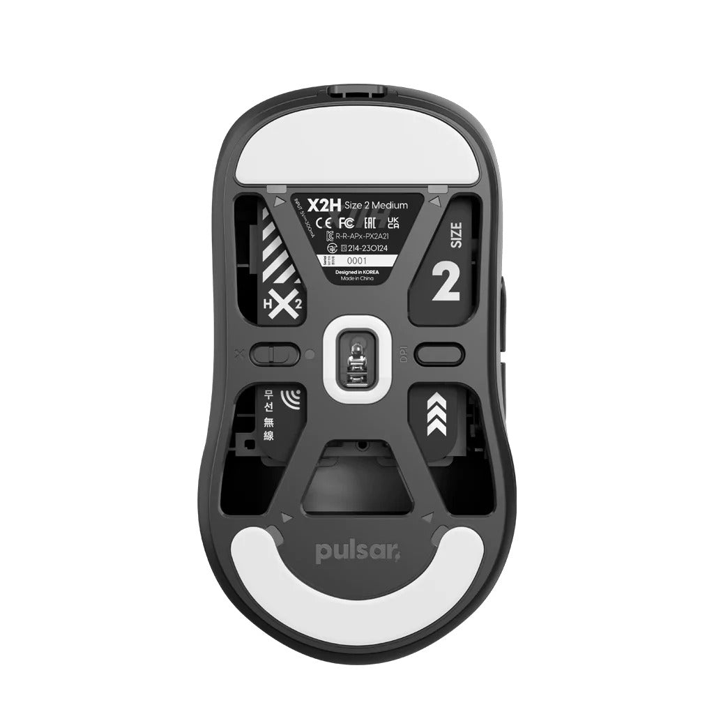 Pulsar X2H Ultralight Wireless Symmetrical eSports Mouse Size 2 (Black