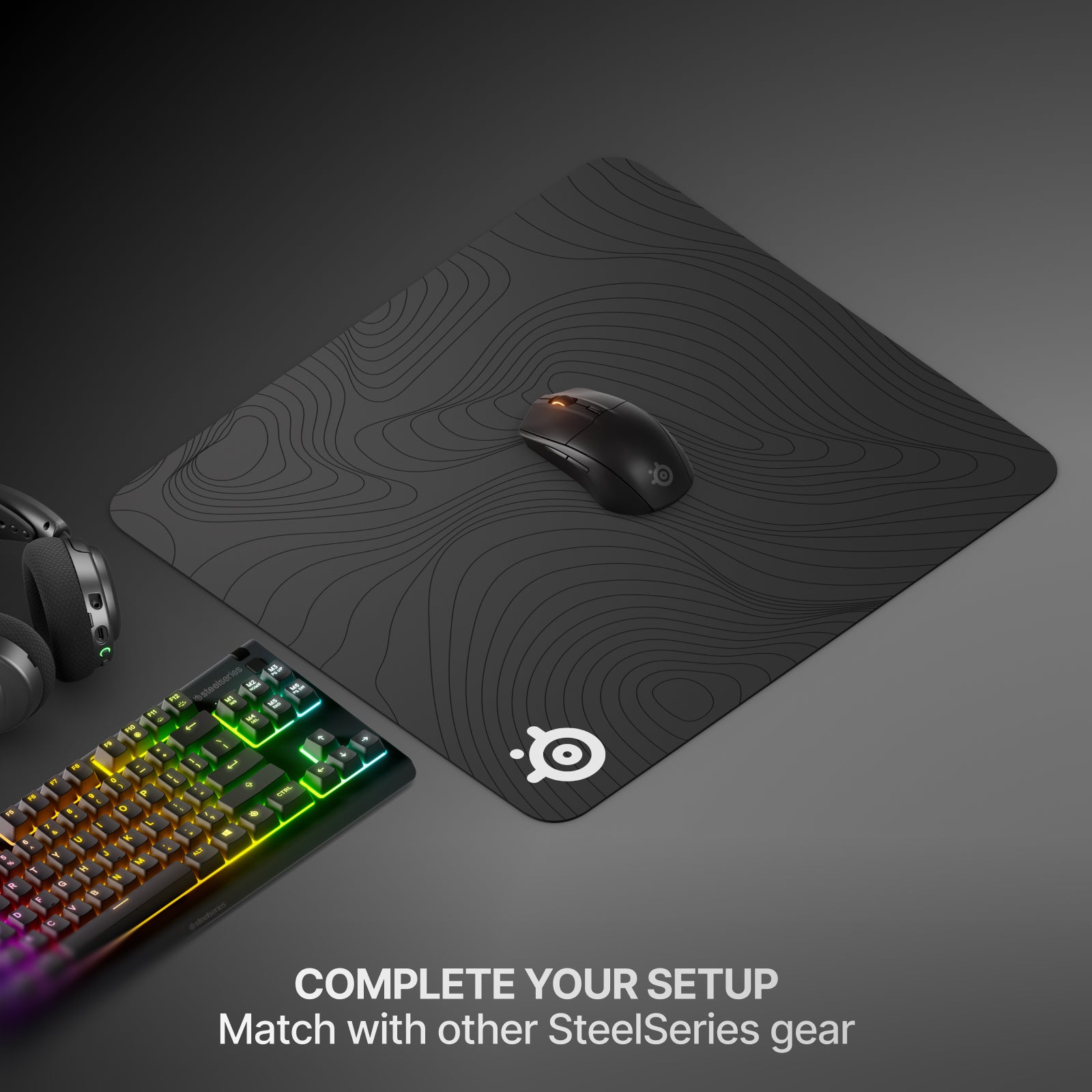 Steelseries QCK Cloth Mousepad (Topographic) (L, XXL) (63473, 63471)