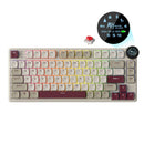 Royal Kludge RK N80 Tri-Mode RGB 80 Keys Hot Swappable Mechanical Keyboard Rosy Clouds (Red Switch, Brown Switch)