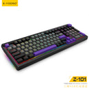 E-Yooso Z-101 RGB 101 Keys Tri-Mode Hot-Swappable Mechanical Keyboard Grey/Black/Purple