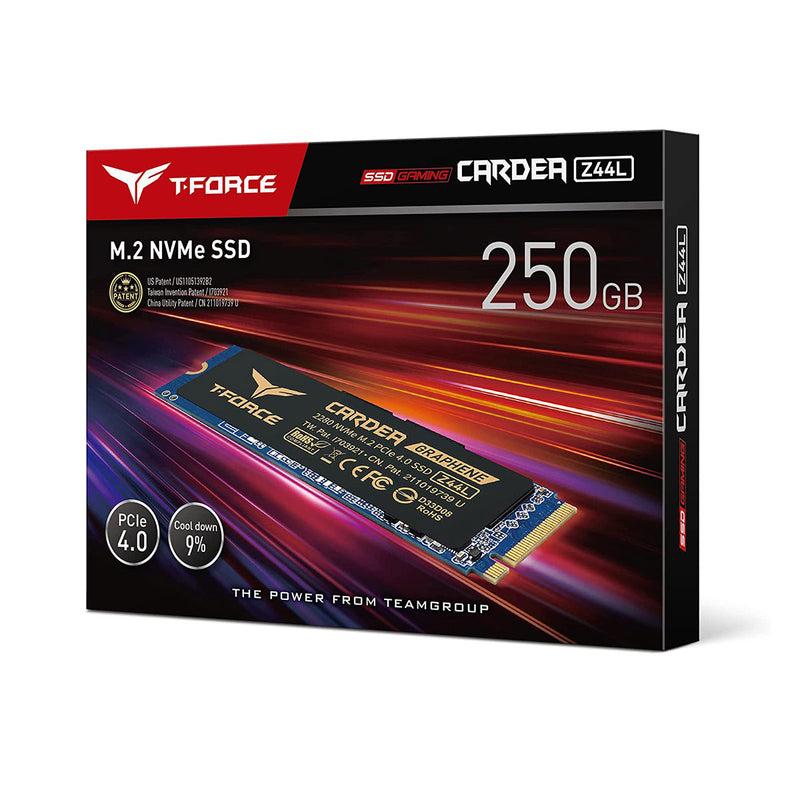 Teamgroup T-Force Cardea Z44L 250GB 2280 NVME M.2 PCIE 4.0 Internal Solid State Drive (TM8FPL250G0C127)