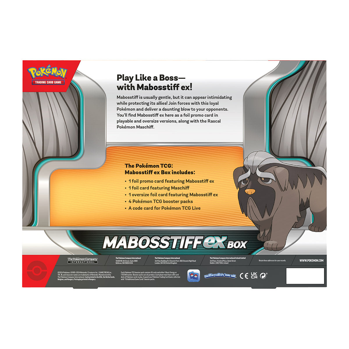 Pokemon Trading Card Game Mabosstiff Ex Box