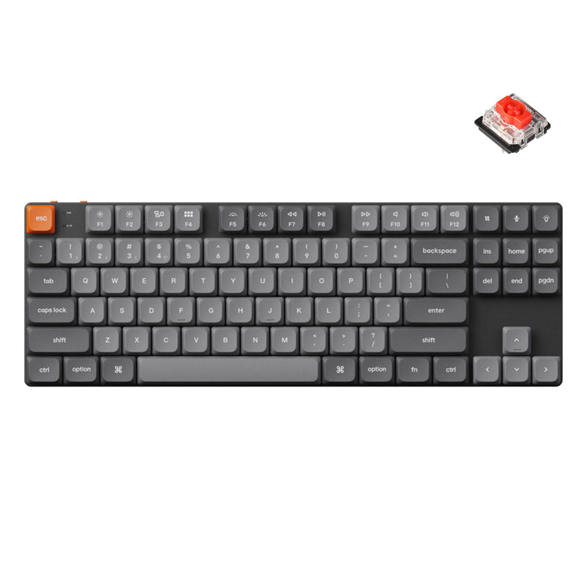 Keychron K1 Max QMK/VIA White Backlit Compact Wireless Custom Mechanical Keyboard