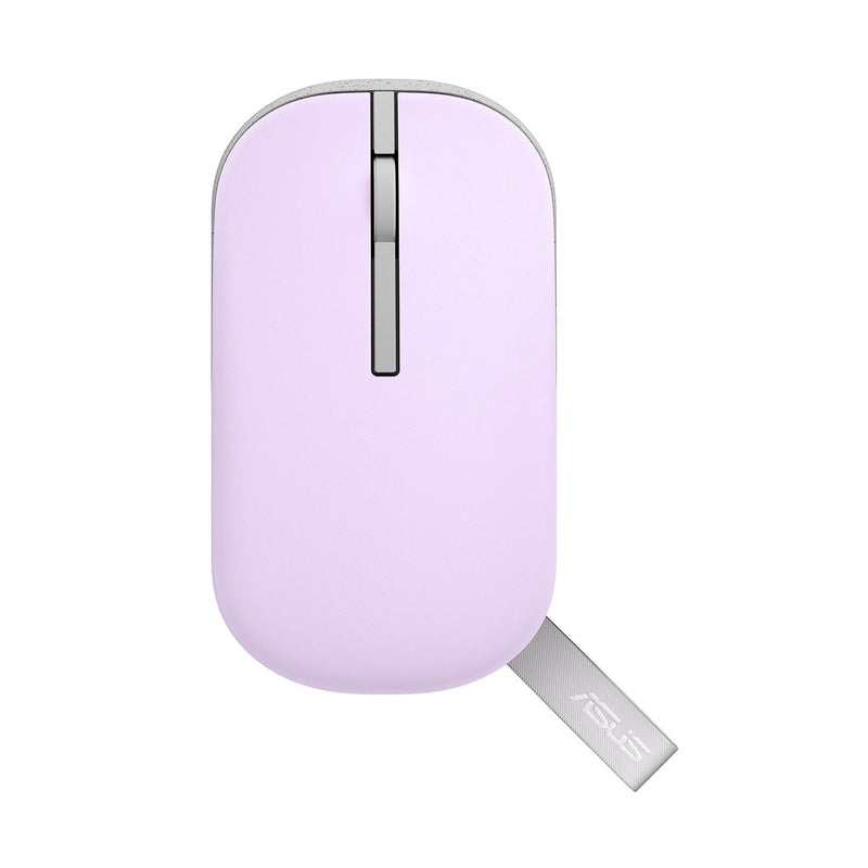 Asus Marshmallow MD100 Portable Wireless Mouse (Mist Purple) + Brave Green Cover
