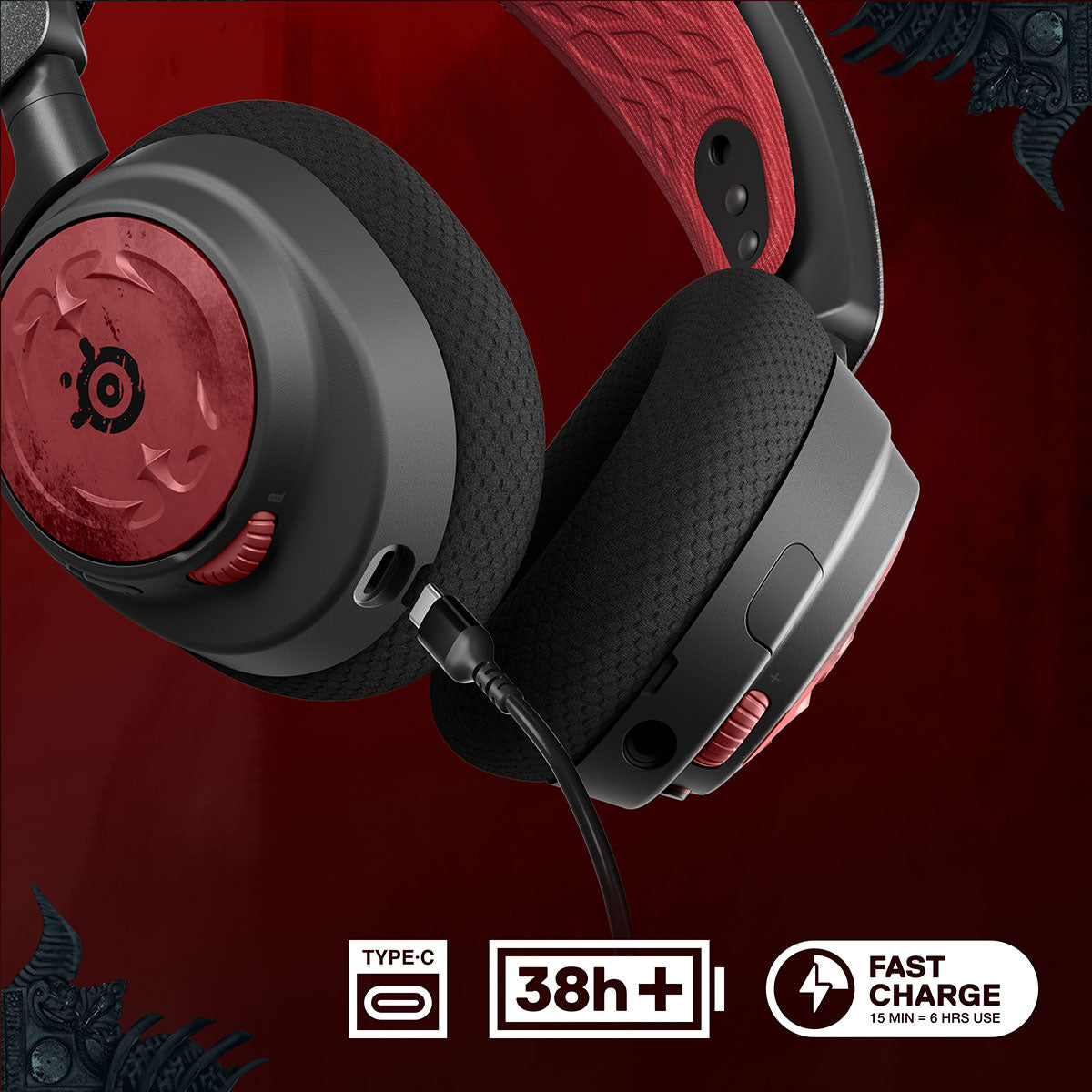 SteelSeries Arctis Nova 7 Wireless Gaming Headset Diablo IV Edition (6