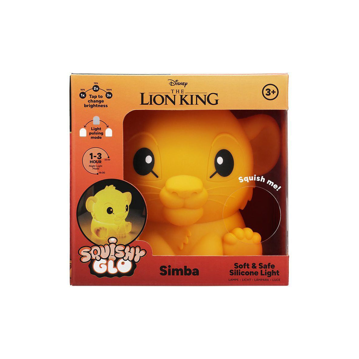 Paladone Simba SquishyGlo Silicone Light Rechargeable (PP14463LK)