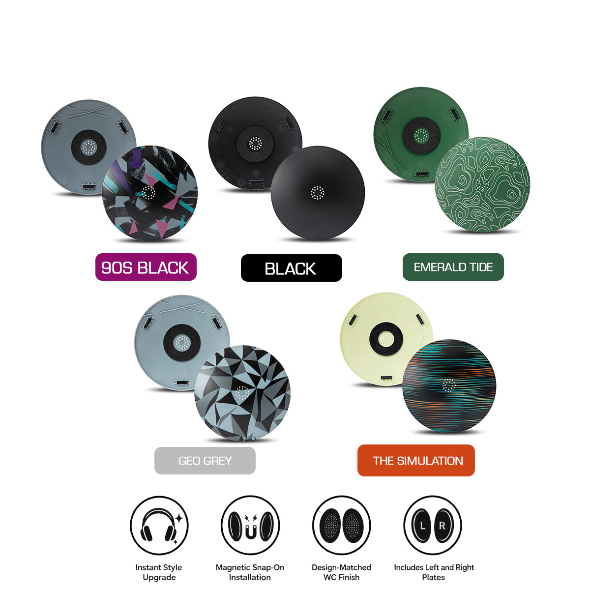 Wicked Cushions WC Side Speaker Plates for Audeze Maxwell 2 Headsets