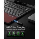 Harmonica Z01 Tri-Fold Keyboard with Touchpad (Wine Red)