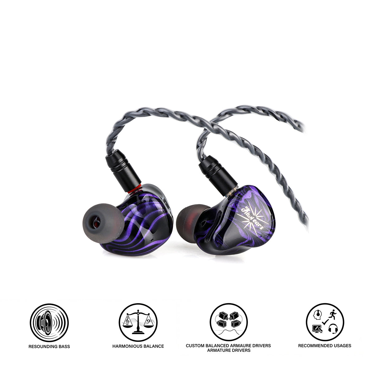 Kiwi Ears Quartet 2DD + 2BA Hybrid In-Ear Monitor