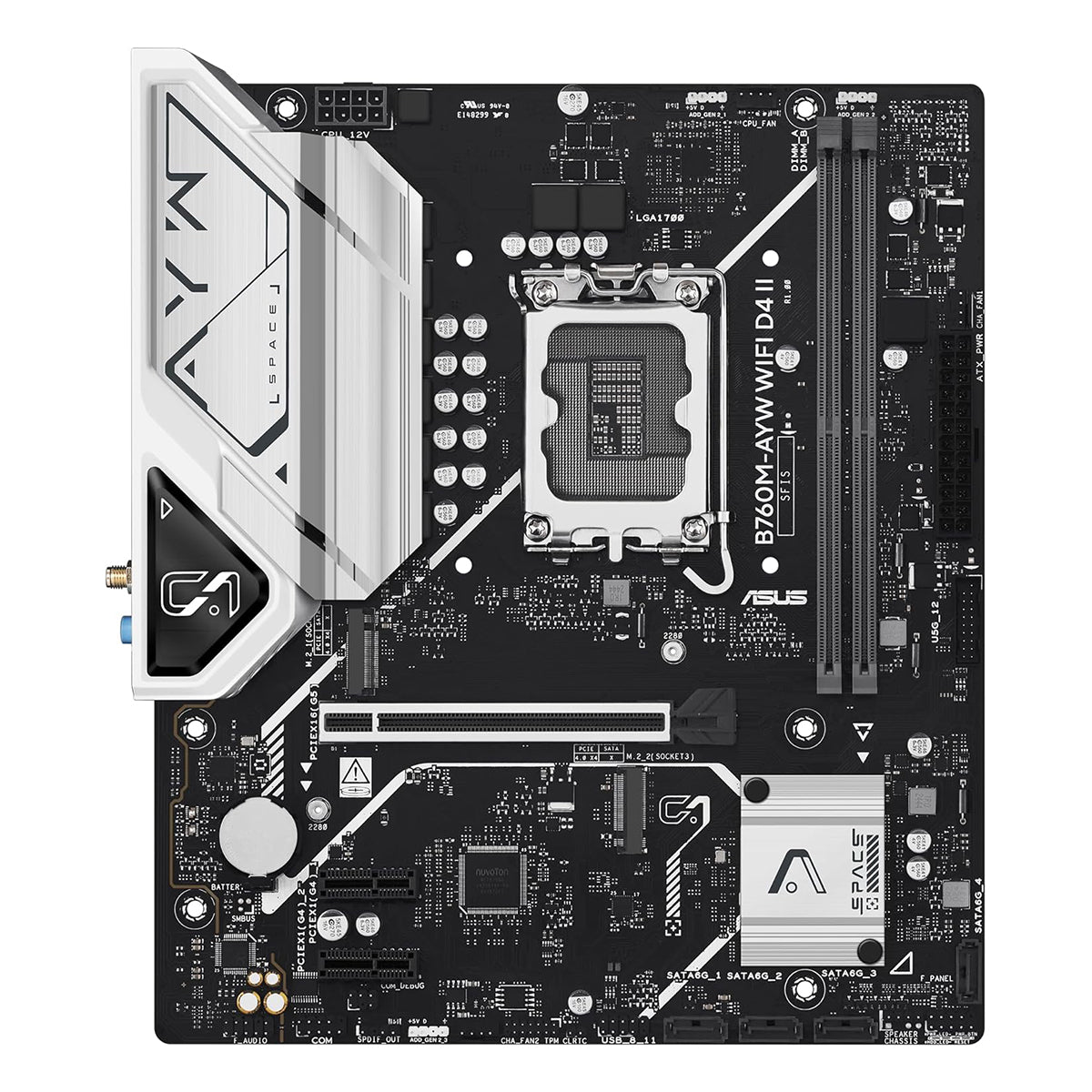 ASUS B760M-AYW WiFi DDR4 Intel Motherboard