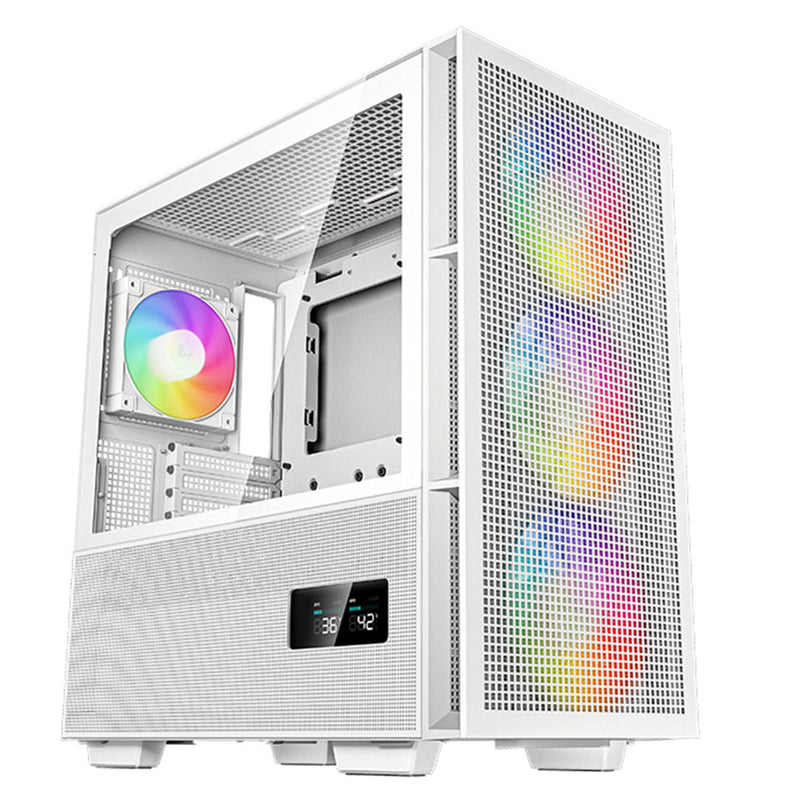 Deepcool CH560 Digital WH Airflow Case w/ Status Screen (White) (R-CH560-WHAPE4D-G-1)