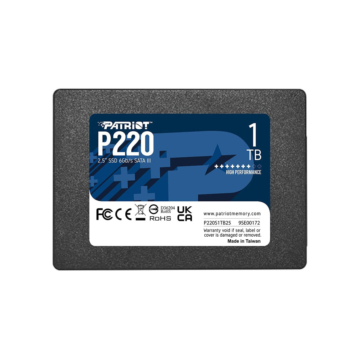 Patriot P220 2.5" 550MB/s Read/ 500MB/s Write SATA III SSD