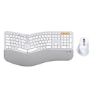 ProtoArc EKM01 Plus Dual Mode Full Size Ergonomic Keyboard Mouse Combo (White/Silver) (CP015758)