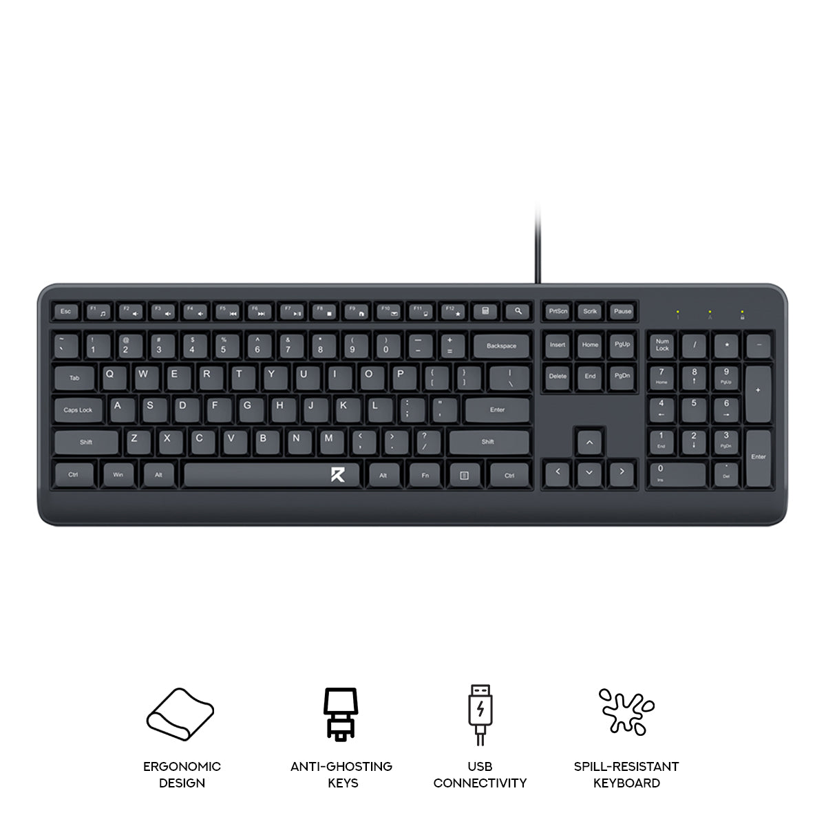 Redragon BK-7092 Office & Home Wired Keyboard (Black)