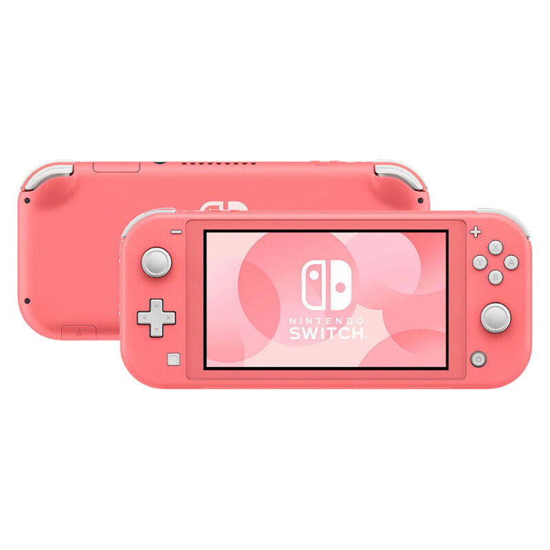 Nintendo Switch Lite Console Coral + Dobe NSW Glass Film (TNS-19118A)