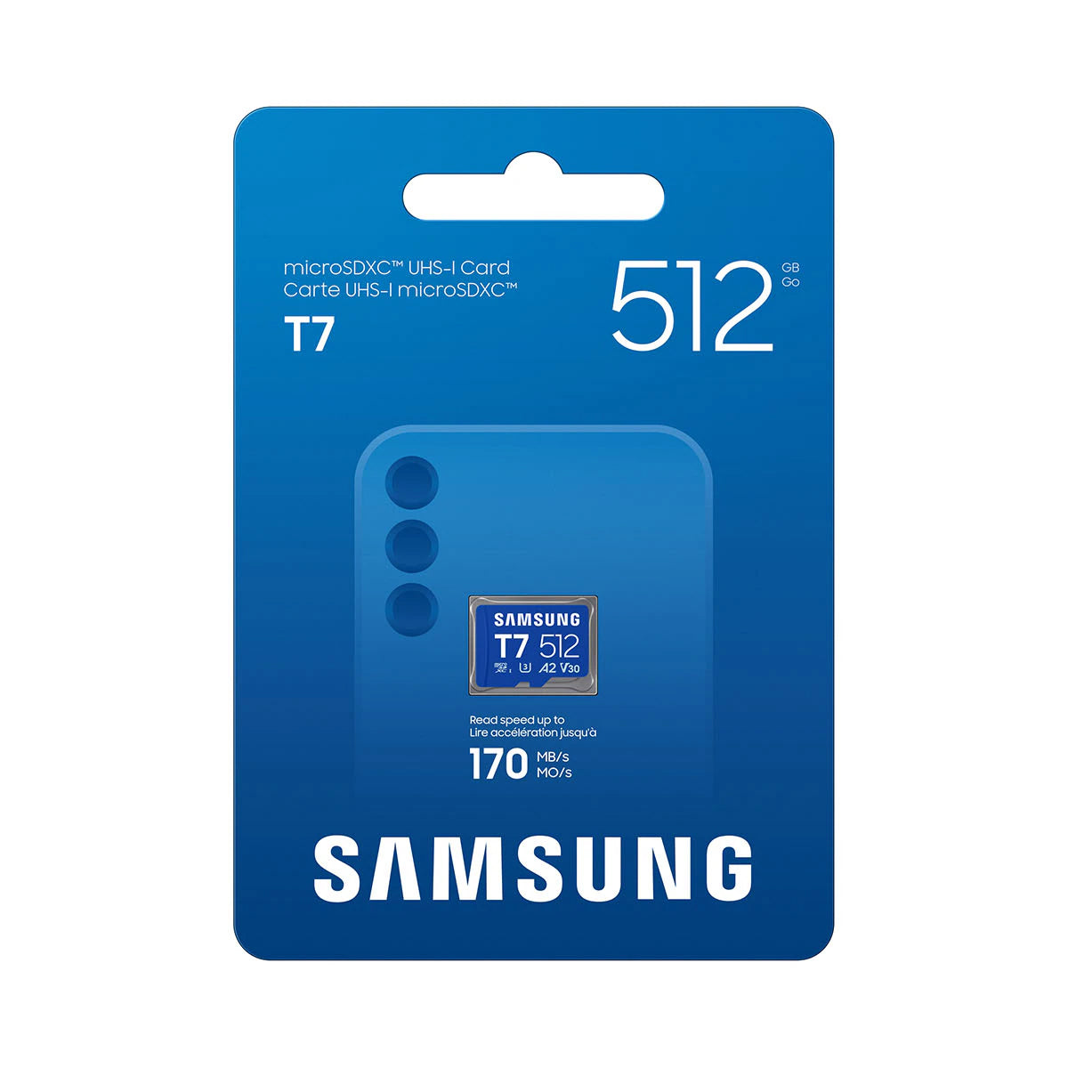 Samsung T7 UHS-I C10 U3 V30 A2 170MB/s Read microSDXC