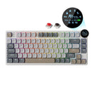Royal Kludge RK N80 Tri-Mode RGB 80 Keys Hot Swappable Mechanical Keyboard Pearly Dawn (Red Switch, Brown Switch)