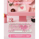 Royal Kludge R75 QMK Single-Mode RGB 81 Keys Hot-Swappable Mechanical Keyboard Pink Melody 