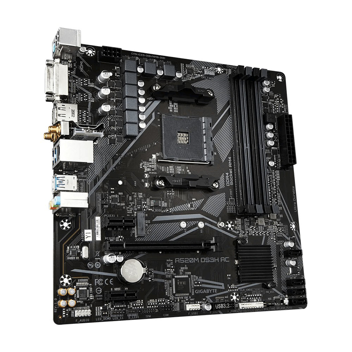 GIGABYTE A520M DS3H AC Ultra Durable Motherboard