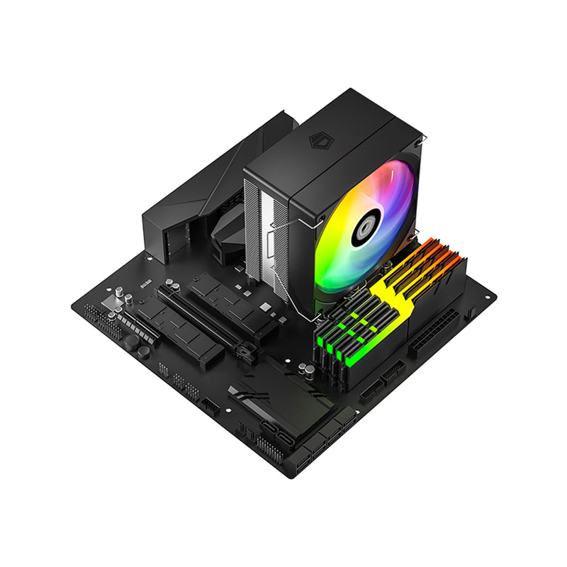 ID-Cooling SE-214-XT V2 ARGB CPU Cooler with 120mm PWM Fan (Black)