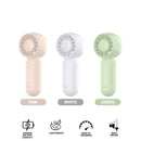 Vyvylabs Handheld Mini Pocket Fan (White, Pink, Green)
