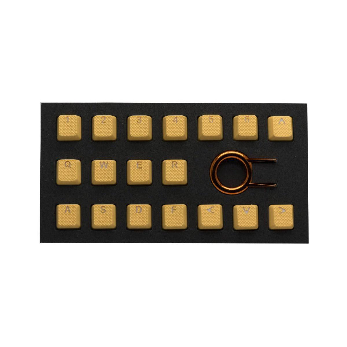 TAIHAO RUBBER DOUBLE SHOT BACKLIT GAMING KEYCAPS SET FOR CHERRY MX SWITCH TYPE (18-KEYS) (NEON ORANGE)