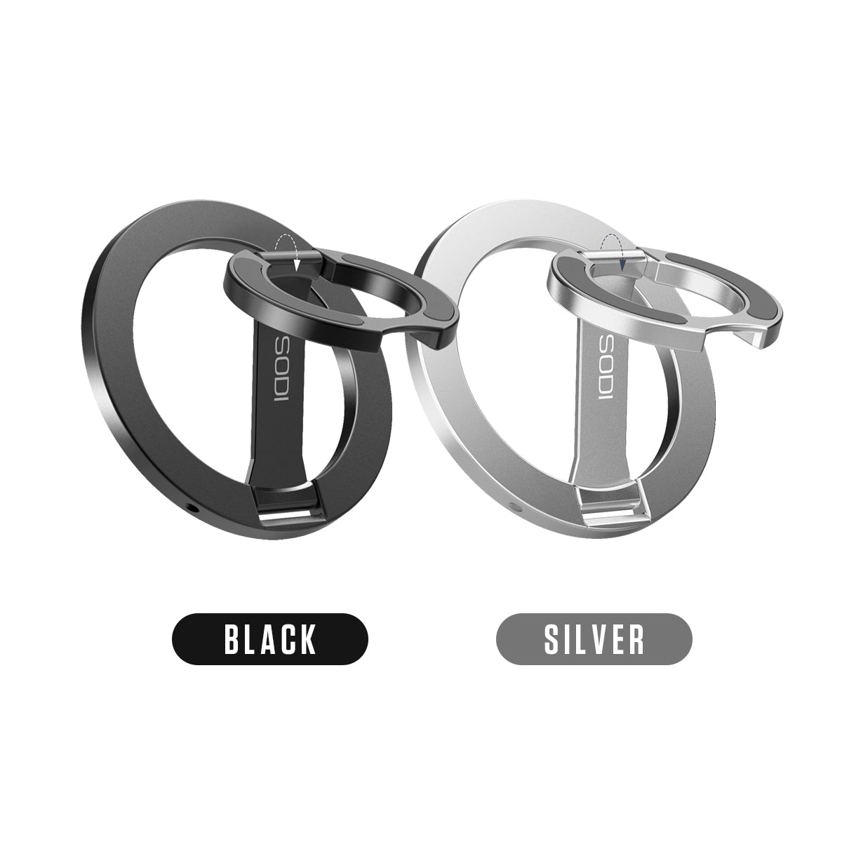SODI ST04 Double Side Magnetic Ring (Black, Silver)