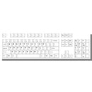 Taihao Double Shot ABS-Cubic Keycaps Set For Cherry MX Switch (130-Keys) (Black On White) (T01WP101)