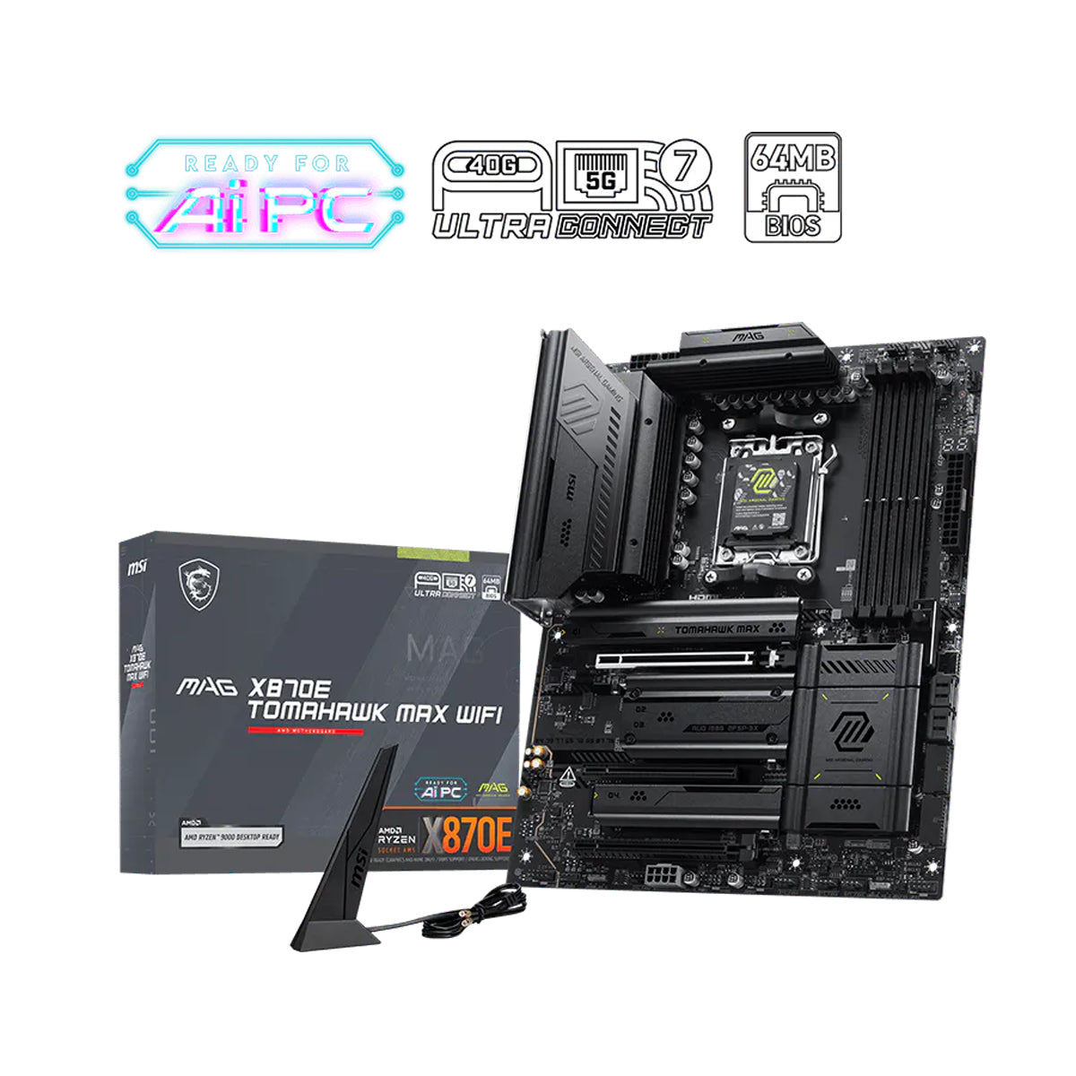 MSI MAG X870E Tomahawk Max WiFi DDR5 AMD Motherboard