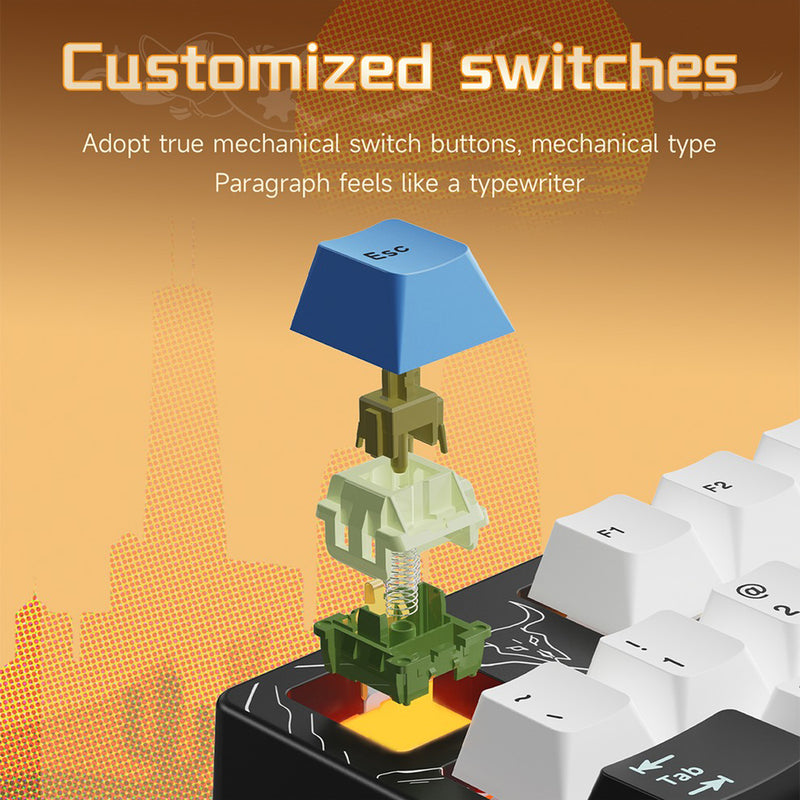 Ajazz AK35I V4 RGB Tri-Mode 100% 104-Keys Gasket-mounted Hot-Swappable Mechanical Keyboard