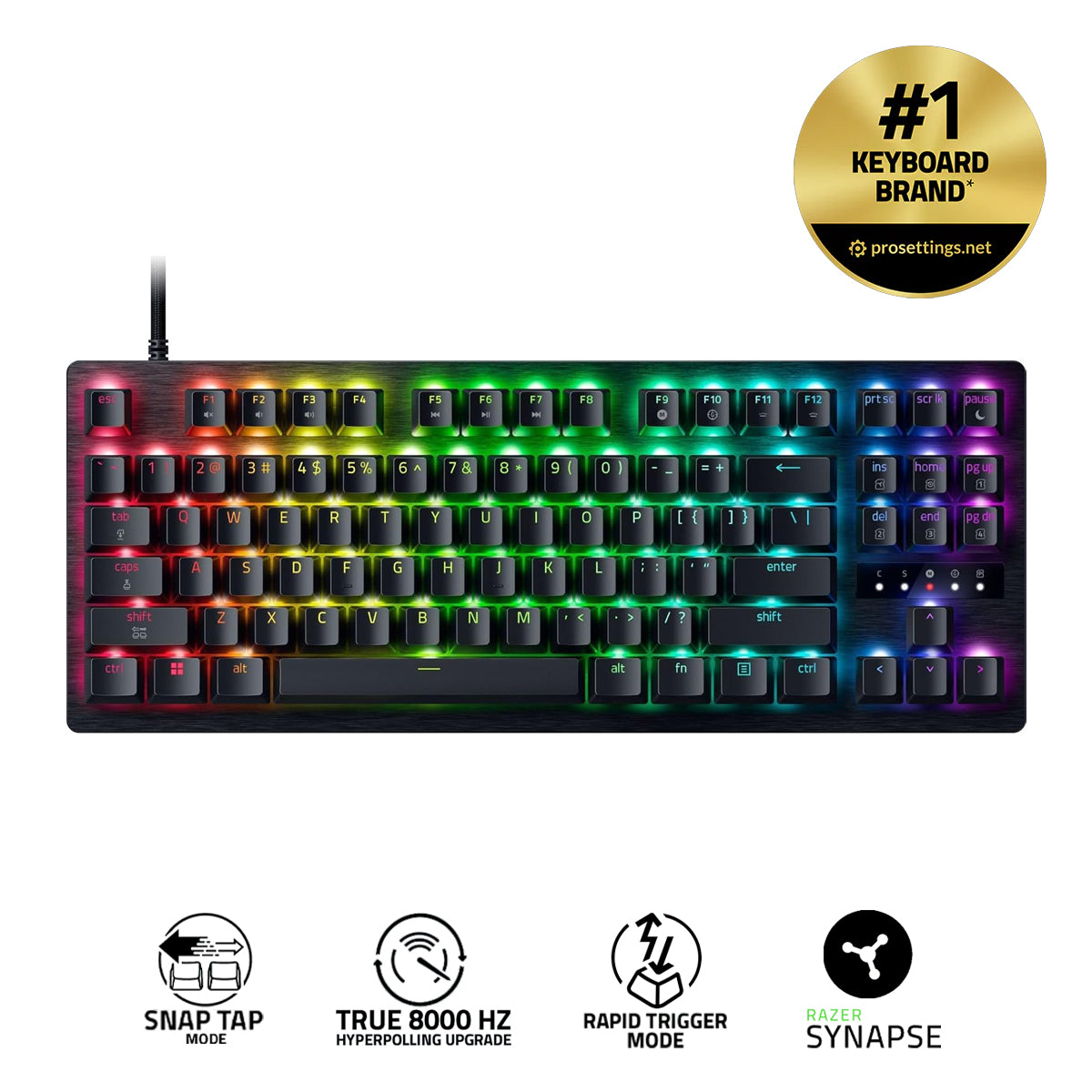 Razer Huntsman V3 Tenkeyless 8KHz Analog Optical Esports Keyboard (Black)