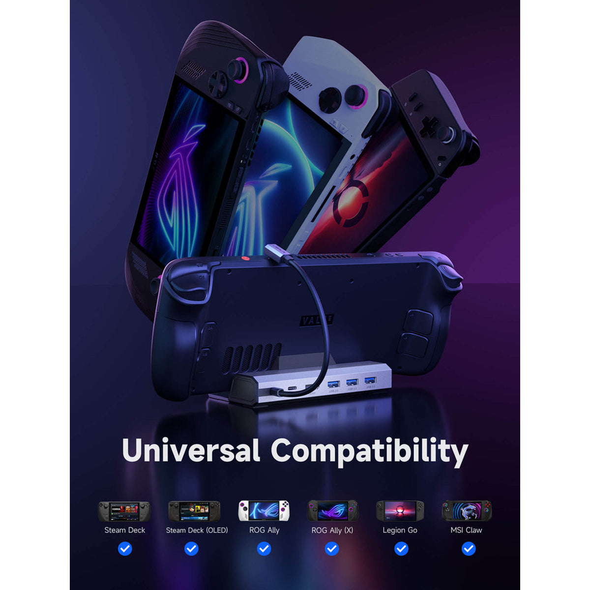 JSAUX USB-C 6-in-1 Docking Station