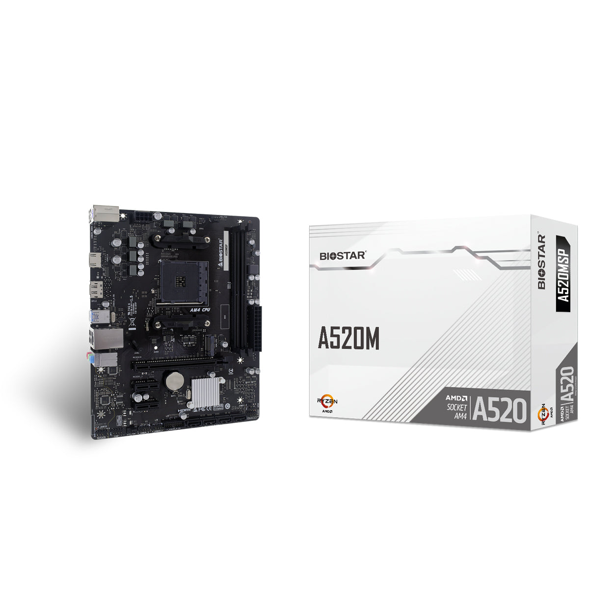 Biostar A520MSP AMD Dual DDR4 AM4 Motherboard