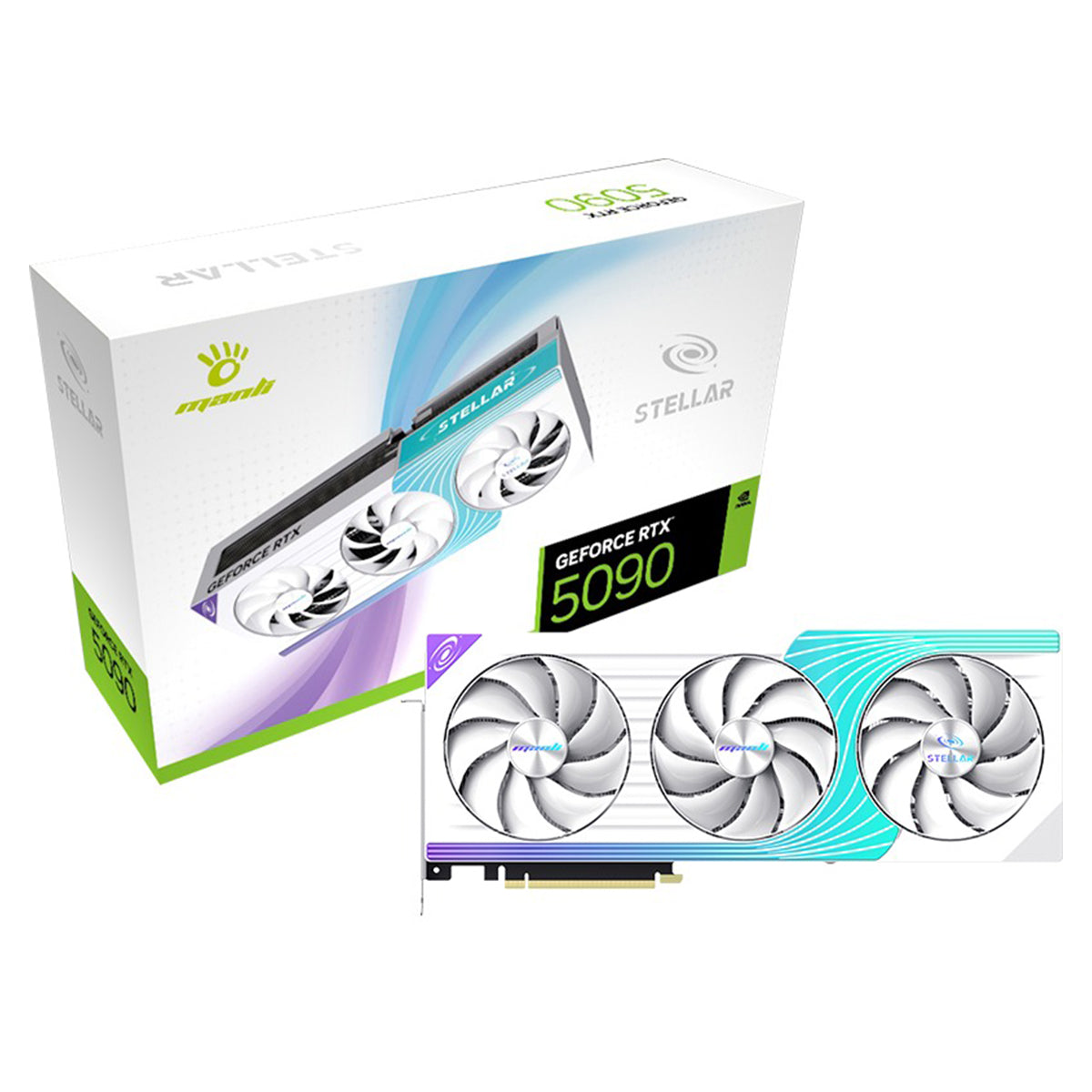 Manli Stellar GeForce RTX 5090 OC 32GB GDDR7 Triple Cooler RGB Graphics Card