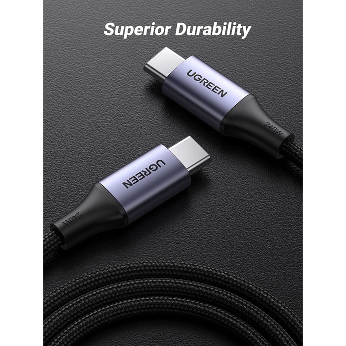Ugreen USB-C to USB-C 240W PD Fast Charging Braided Cable