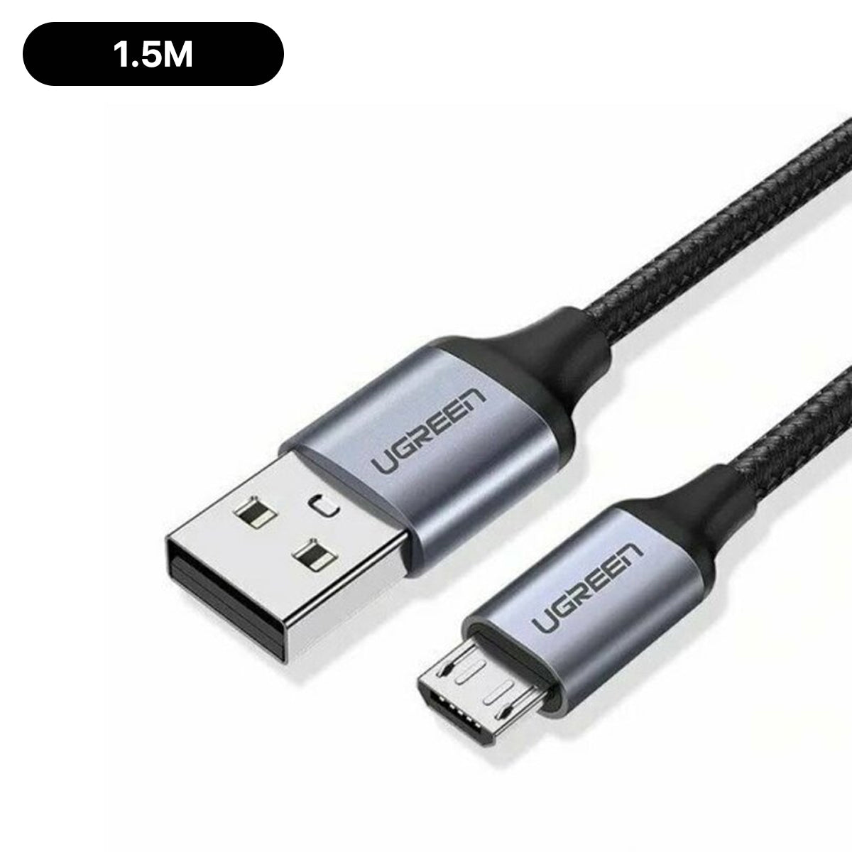 Ugreen USB-A to Micro USB Cable - 0.5m, 1.5M (Black) (US290/60145, US290/60147)
