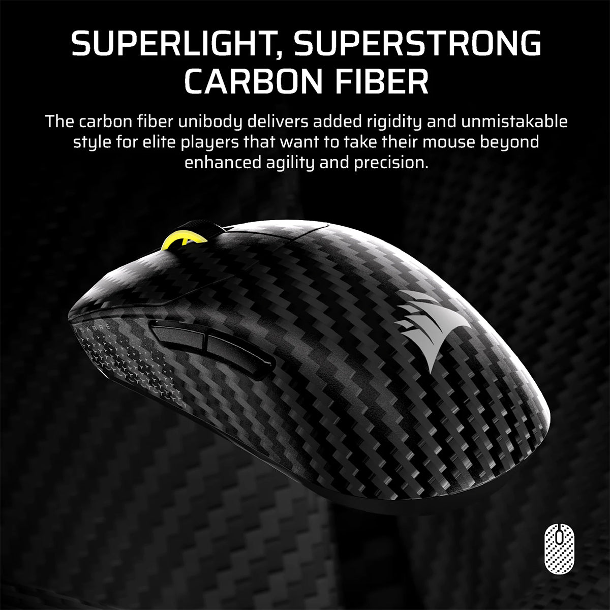 Corsair Sabre V2 Pro Carbon Fiber Wireless Gaming Mouse (Black) (CH-931G200-WW)