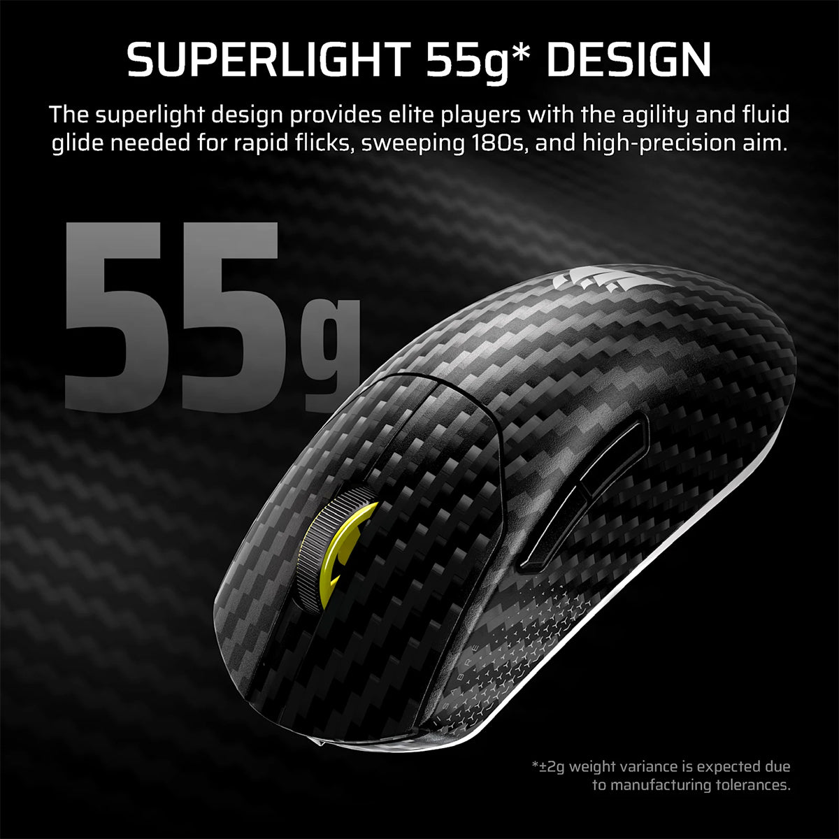 Corsair Sabre V2 Pro Carbon Fiber Wireless Gaming Mouse (Black) (CH-931G200-WW)