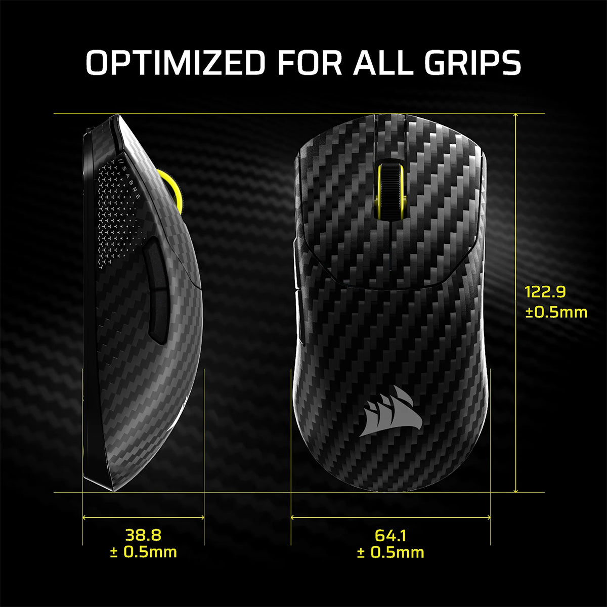 Corsair Sabre V2 Pro Carbon Fiber Wireless Gaming Mouse (Black) (CH-931G200-WW)