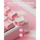 Royal Kludge R75 QMK Single-Mode RGB 81 Keys Hot-Swappable Mechanical Keyboard Pink Melody 