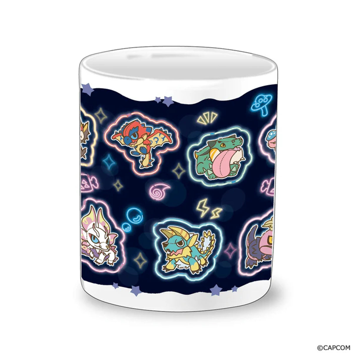 Monster Hunter Chibi Style Heat-changing Mug: Neon-themed Pre-order Downpayment