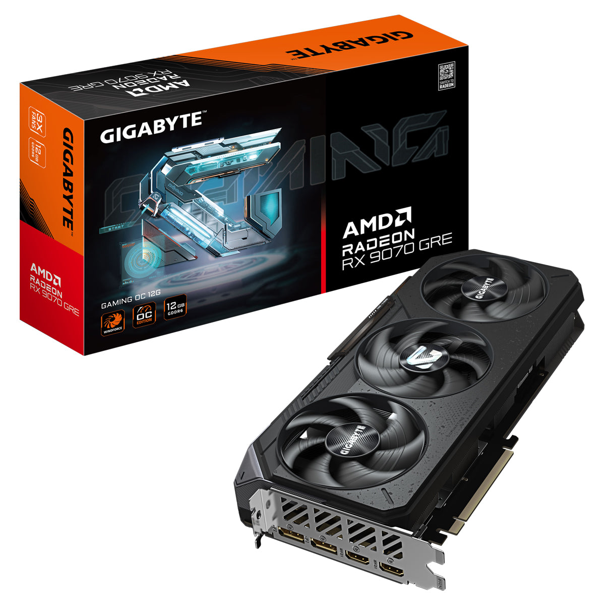 Gigabyte Radeon RX 9070 GRE 12GB GDDR7 OC Gaming Graphics Card