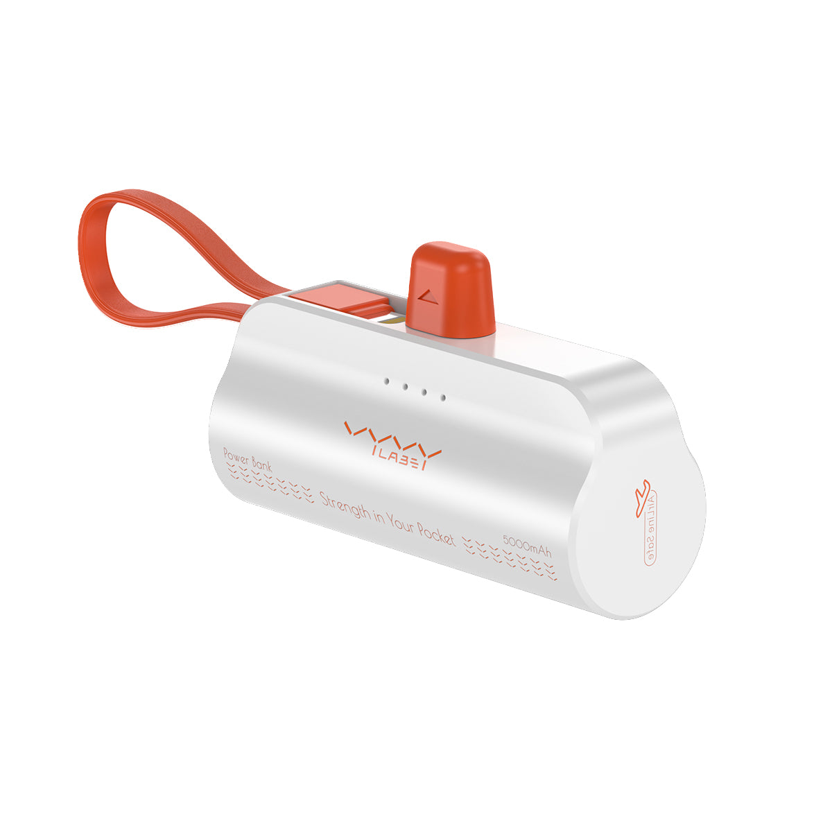 Vyvylabs Q12 Capsule Power Bank 5000mAh Type-C with iP Cable and Stand