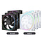 Thermalright TL-S12 120mm PWM ARGB Light Ring Case Fan (Black, White) (3-Pack)