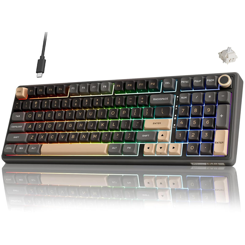 Royal Kludge R98Pro Wired RGB 98 Keys Hot-Swappable Mechanical Keyboard Phantom