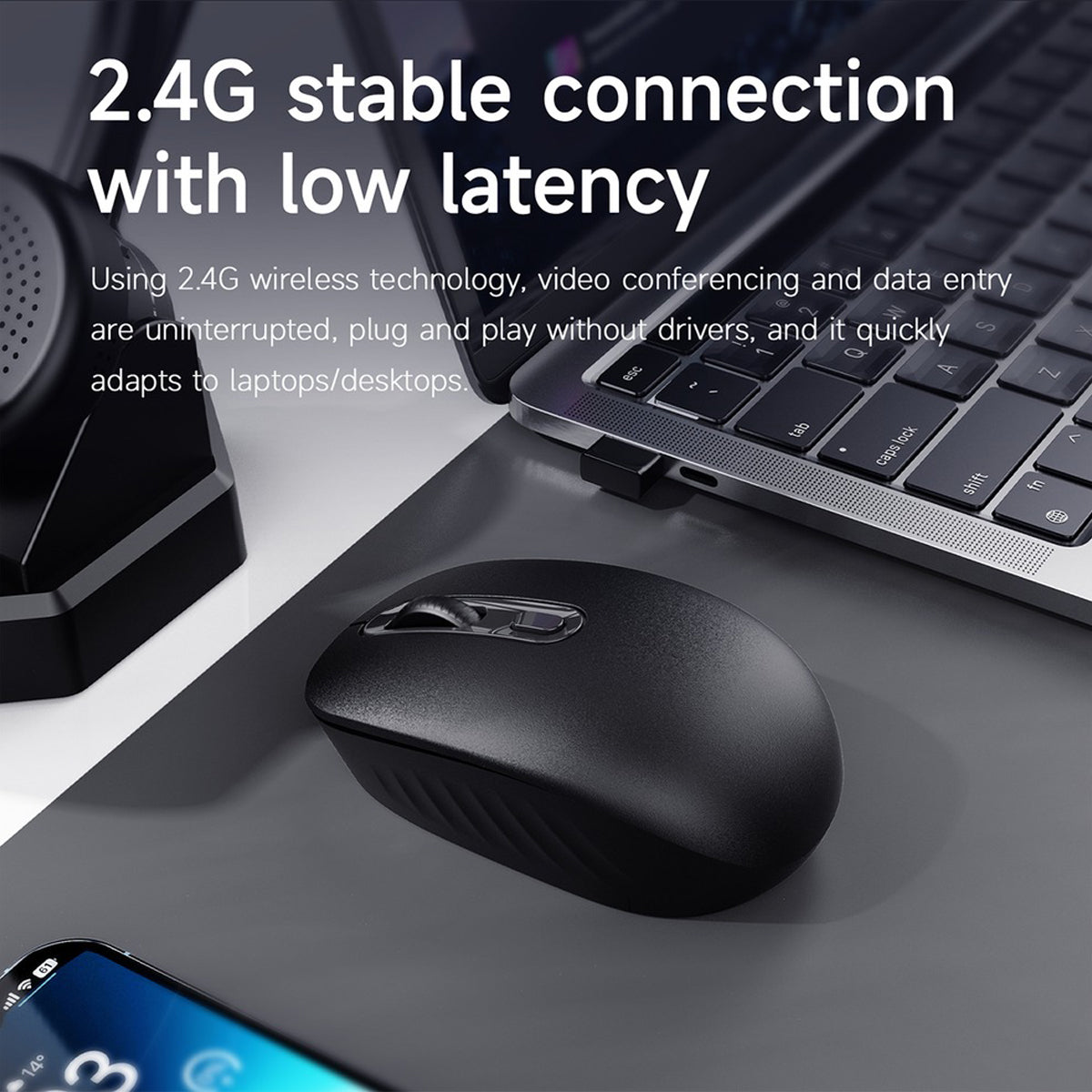 Ajazz NJ04 Wireless Gaming Mouse (Black)