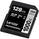 Lexar Professional 1000x SDXC UHS-II C10 U3 V30 150MB/s Read Card (32GB, 128GB)