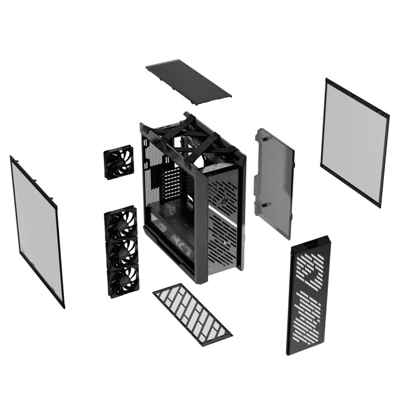 Asus ROG Strix Helios II GX601S EATX Mid-Tower PC Gaming Case with Dual Tempered Glass Side Panels 